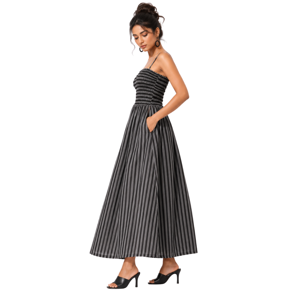 Adjustable thin shoulder strap summer dress