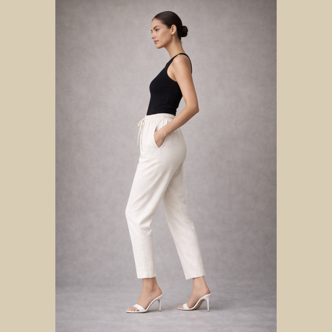 Casual Cigarette Fit, Ankle Length Pants