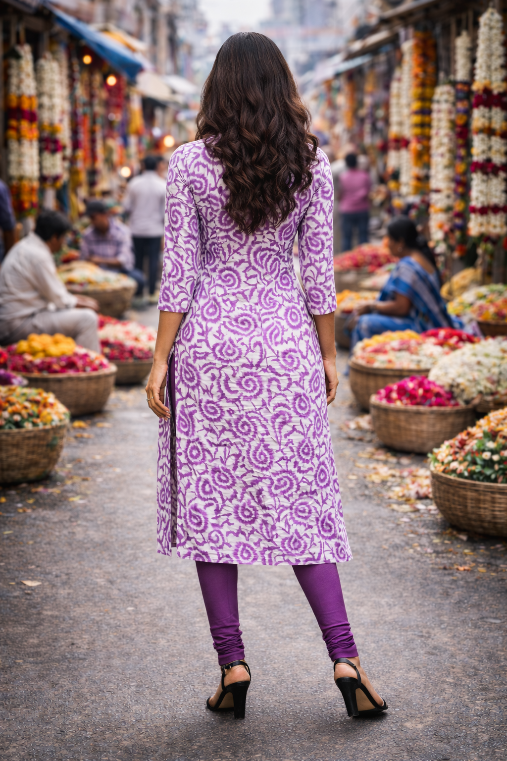 Regular Kurta with V neck