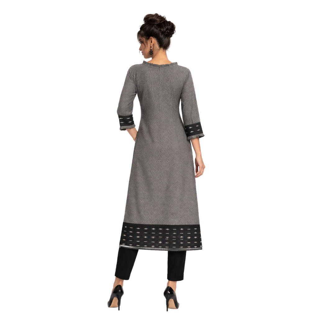 Frill Closed Neck Kurta