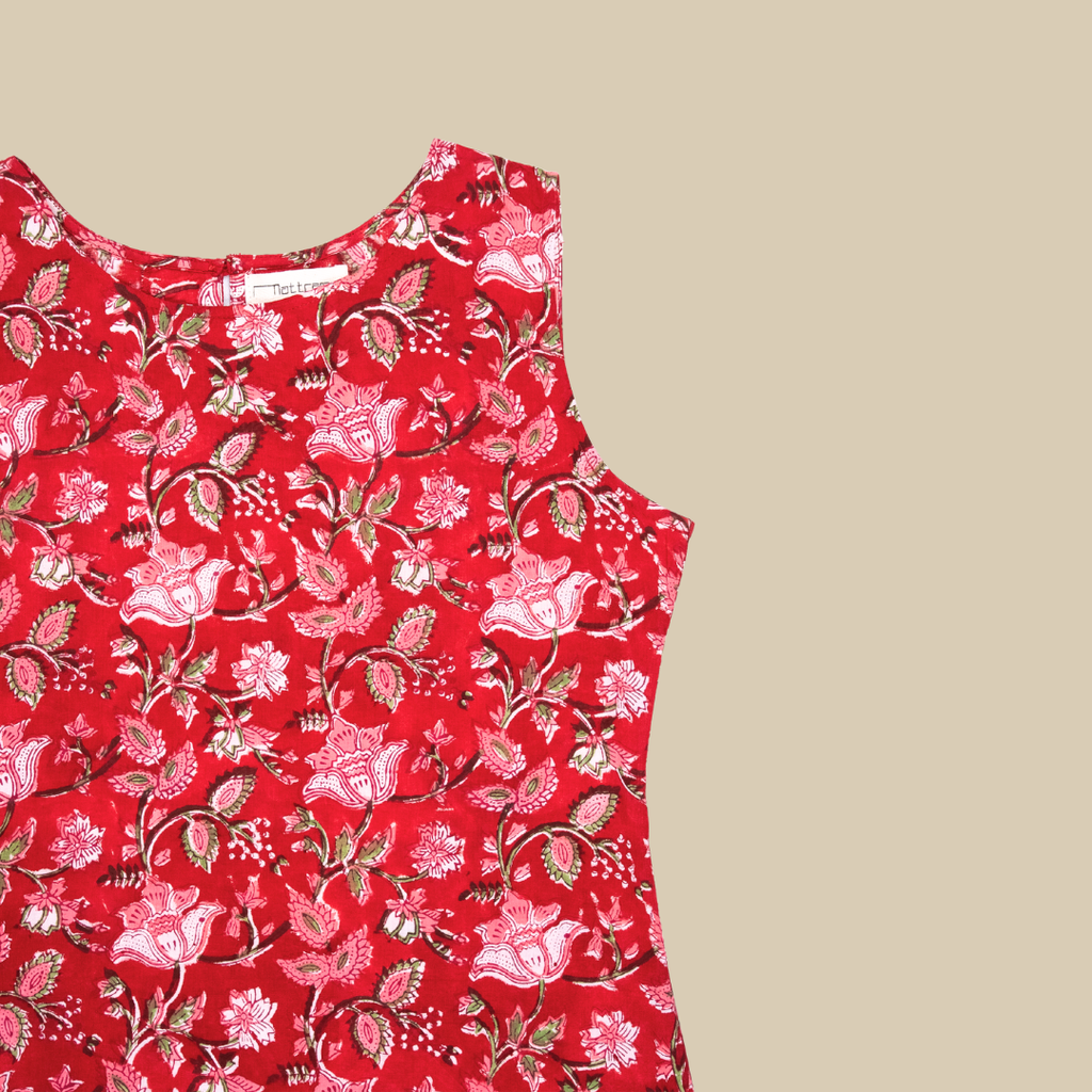 Sleeveless Printed Kurta