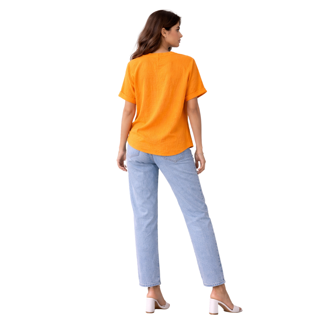 Relaxed Raglan Sleeve Tunic Top