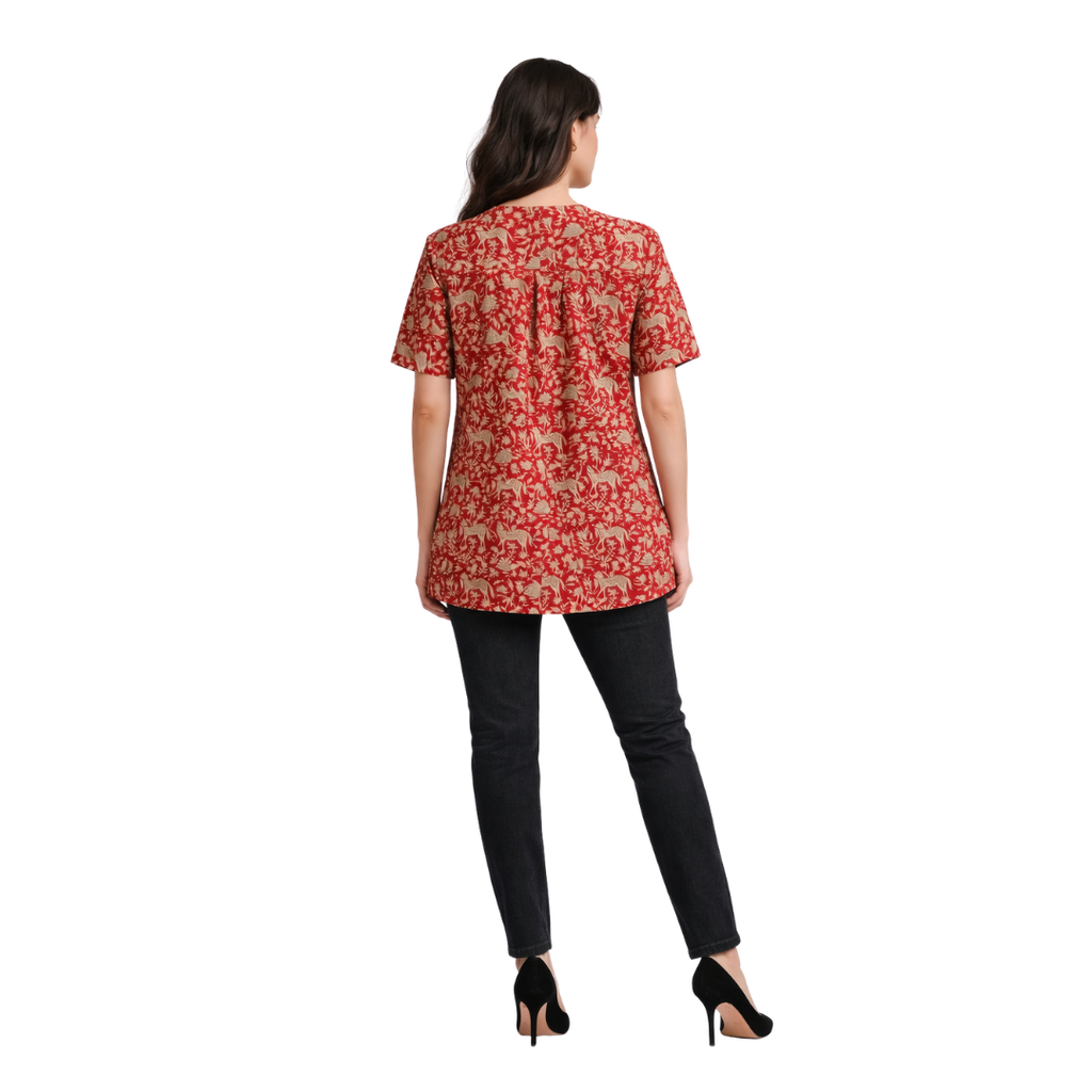 Raglan Sleeve Kurti/Top with Side Slits