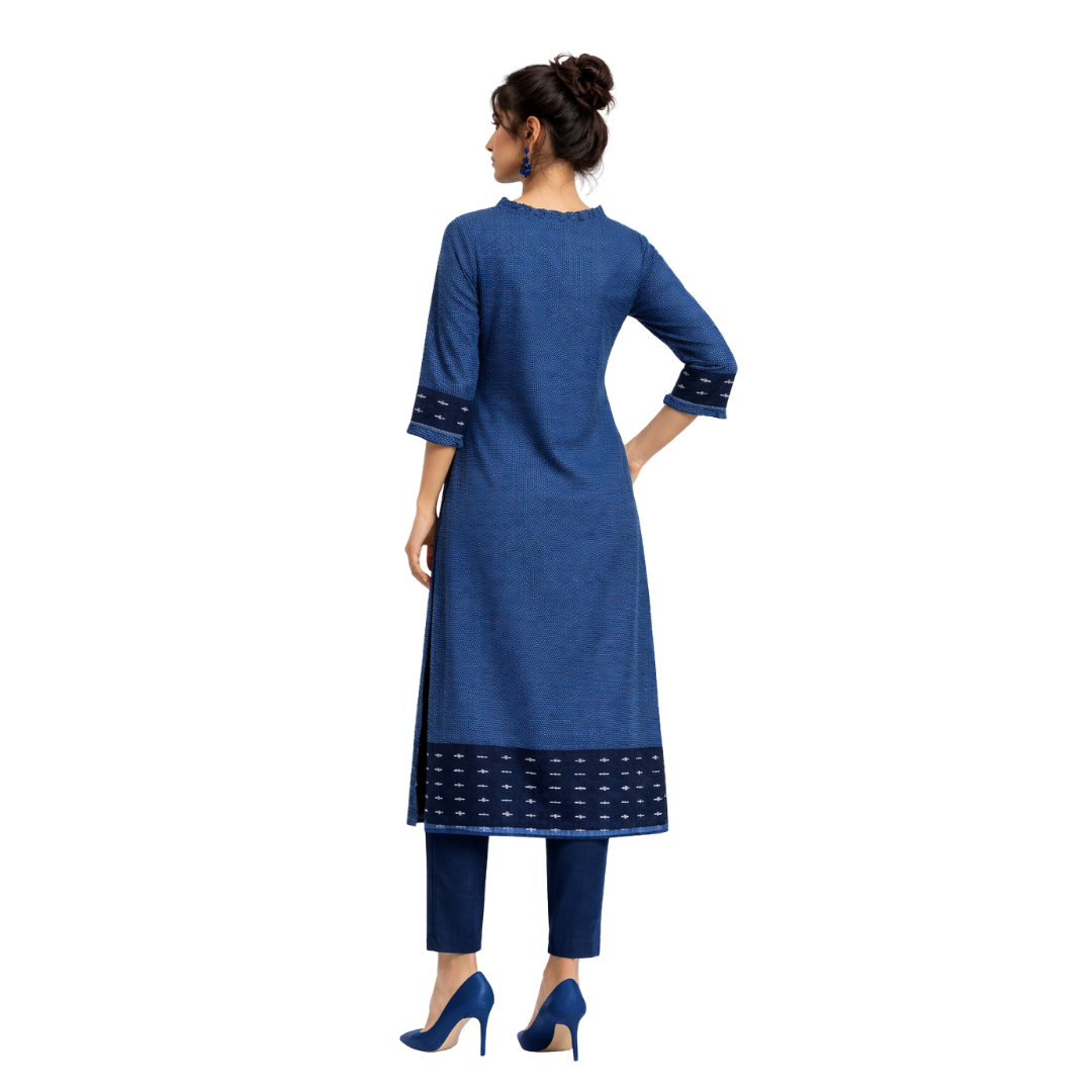 Frill Closed Neck Kurta