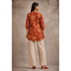 Kurti Above Mid Thigh Length with Mandarin Collar