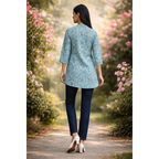 Kurti Above Mid Thigh Length with Mandarin Collar