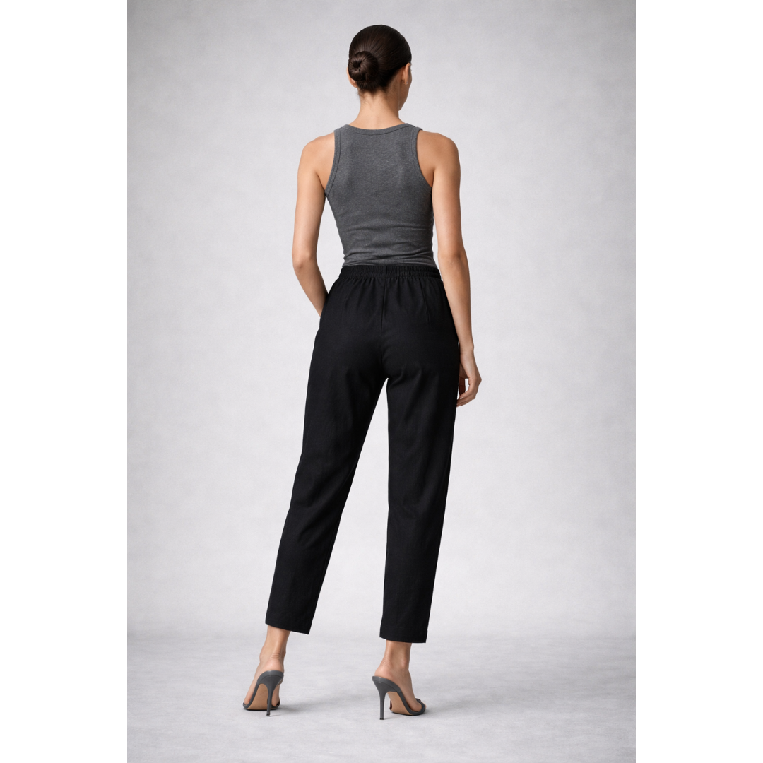 Casual Cigarette Fit, Ankle Length Pants