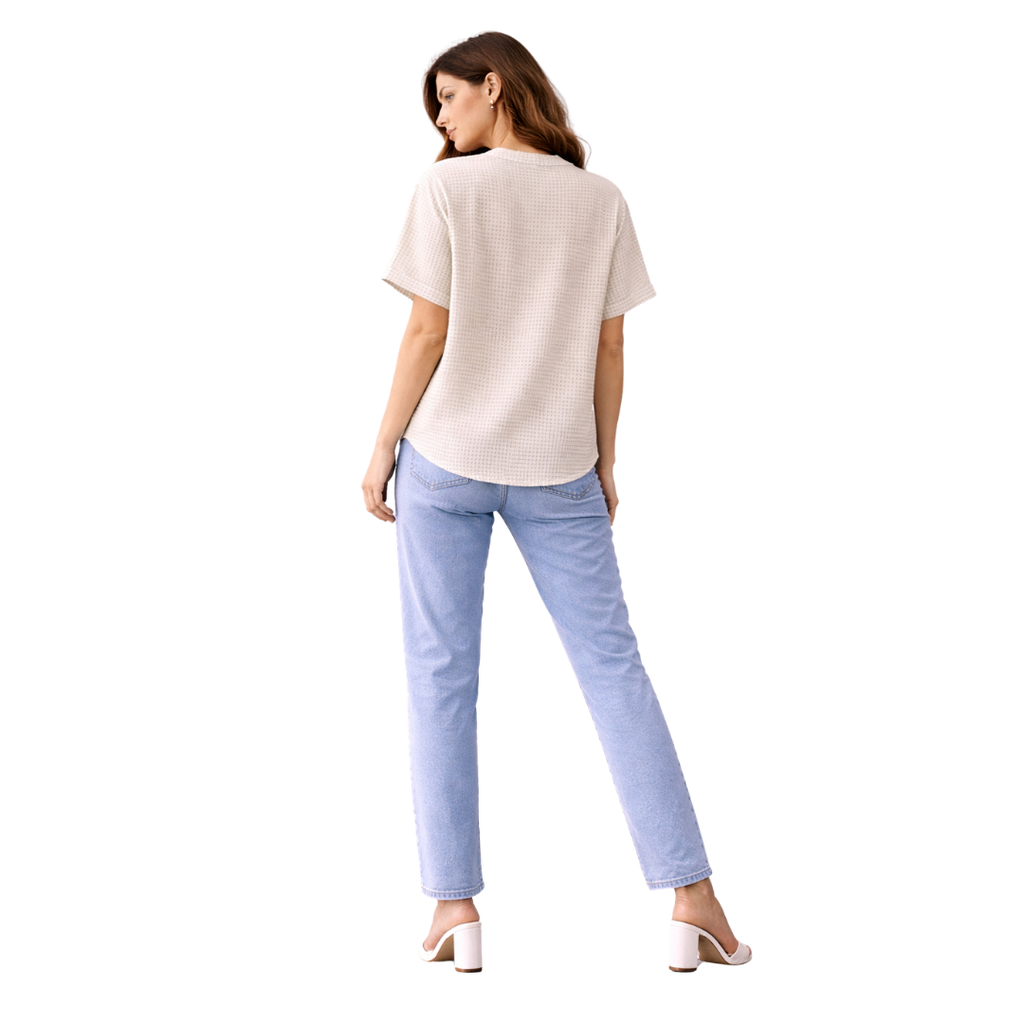 Relaxed Raglan Sleeve Tunic Top