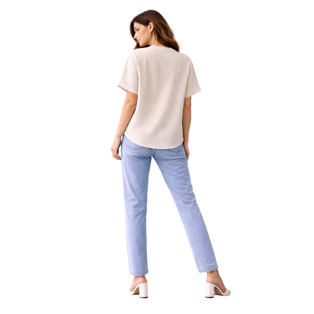 Relaxed Raglan Sleeve Tunic Top