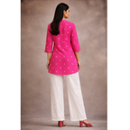 Kurti Above Mid Thigh Length with Mandarin Collar