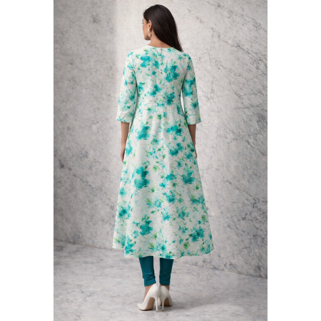A-Line Pintuck Kurta with Pockets