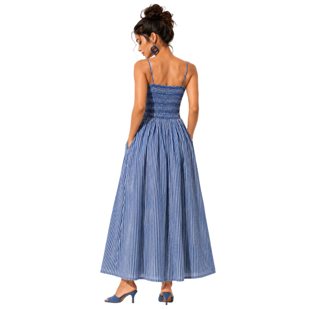 Adjustable thin shoulder strap summer dress