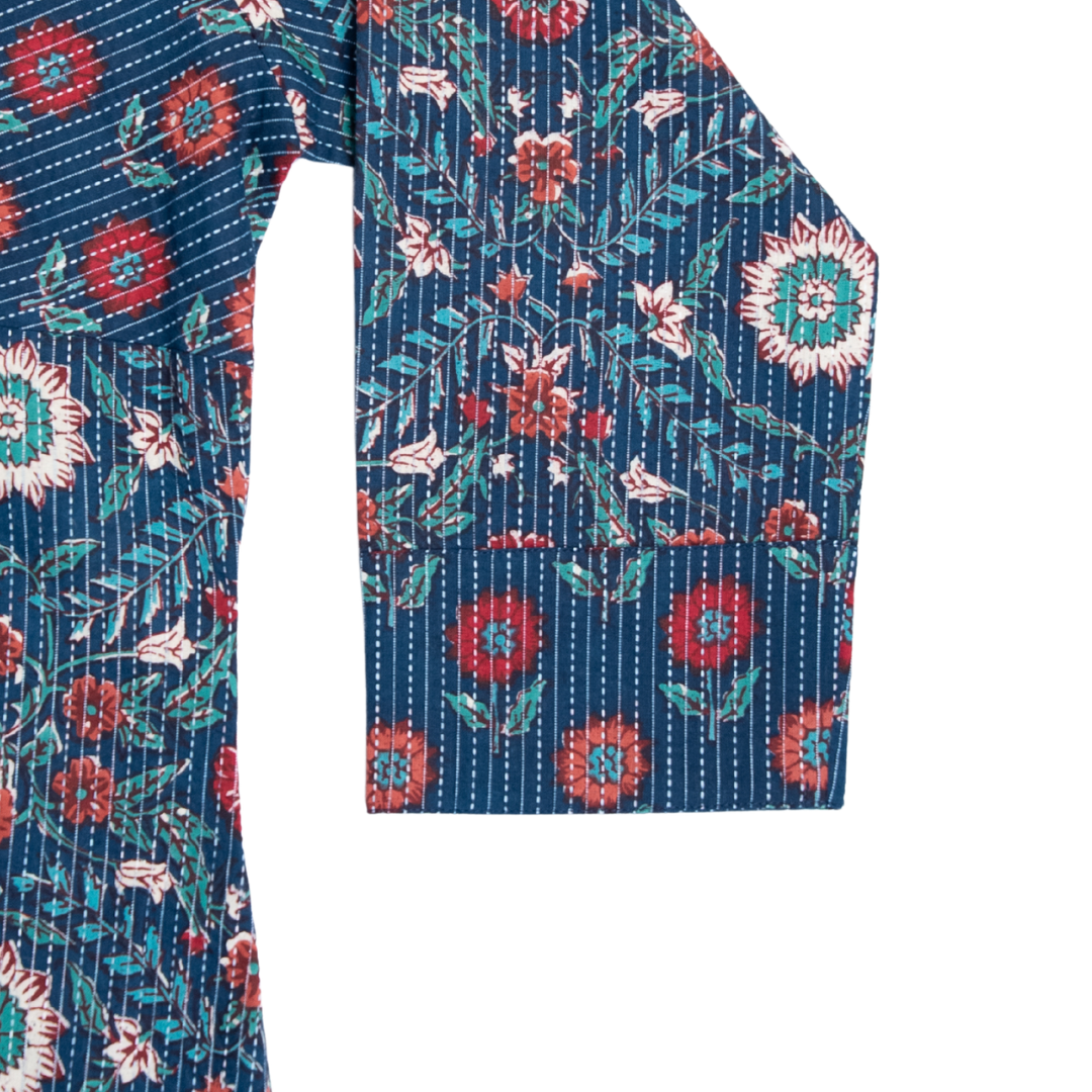 V Neck Kurta with Detailed Yoke