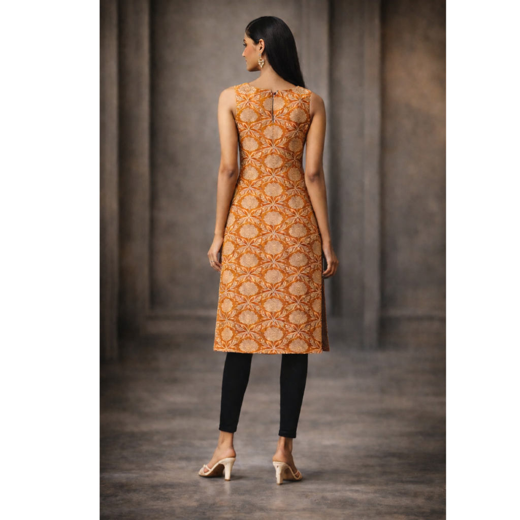 Sleeveless Printed Kurta