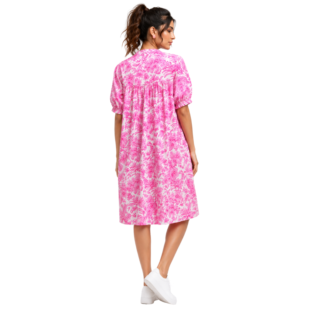 Relaxed fit Midi Dress with Pockets
