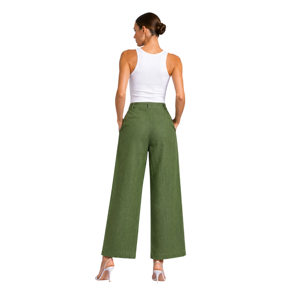 Pleated Pants with Pockets