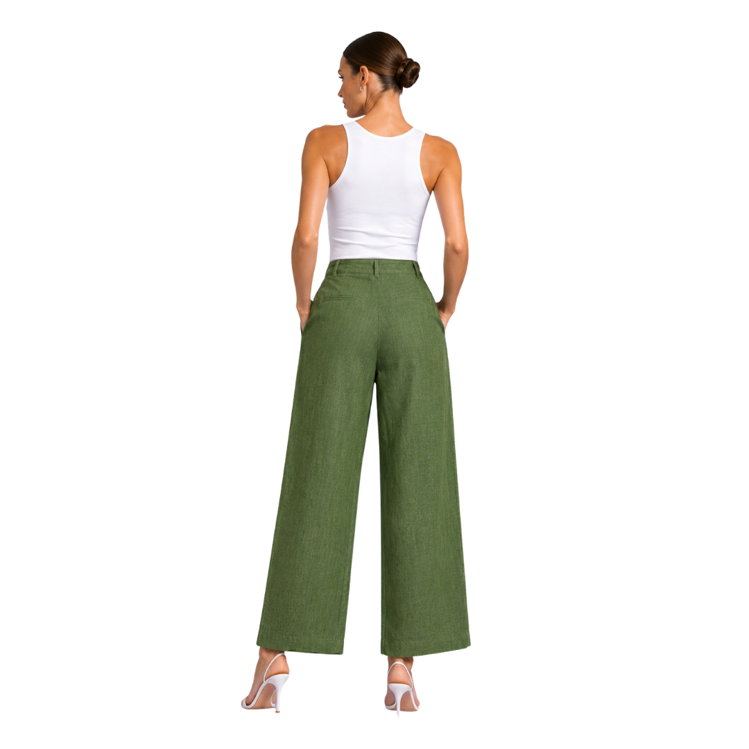 Pleated Pants with Pockets