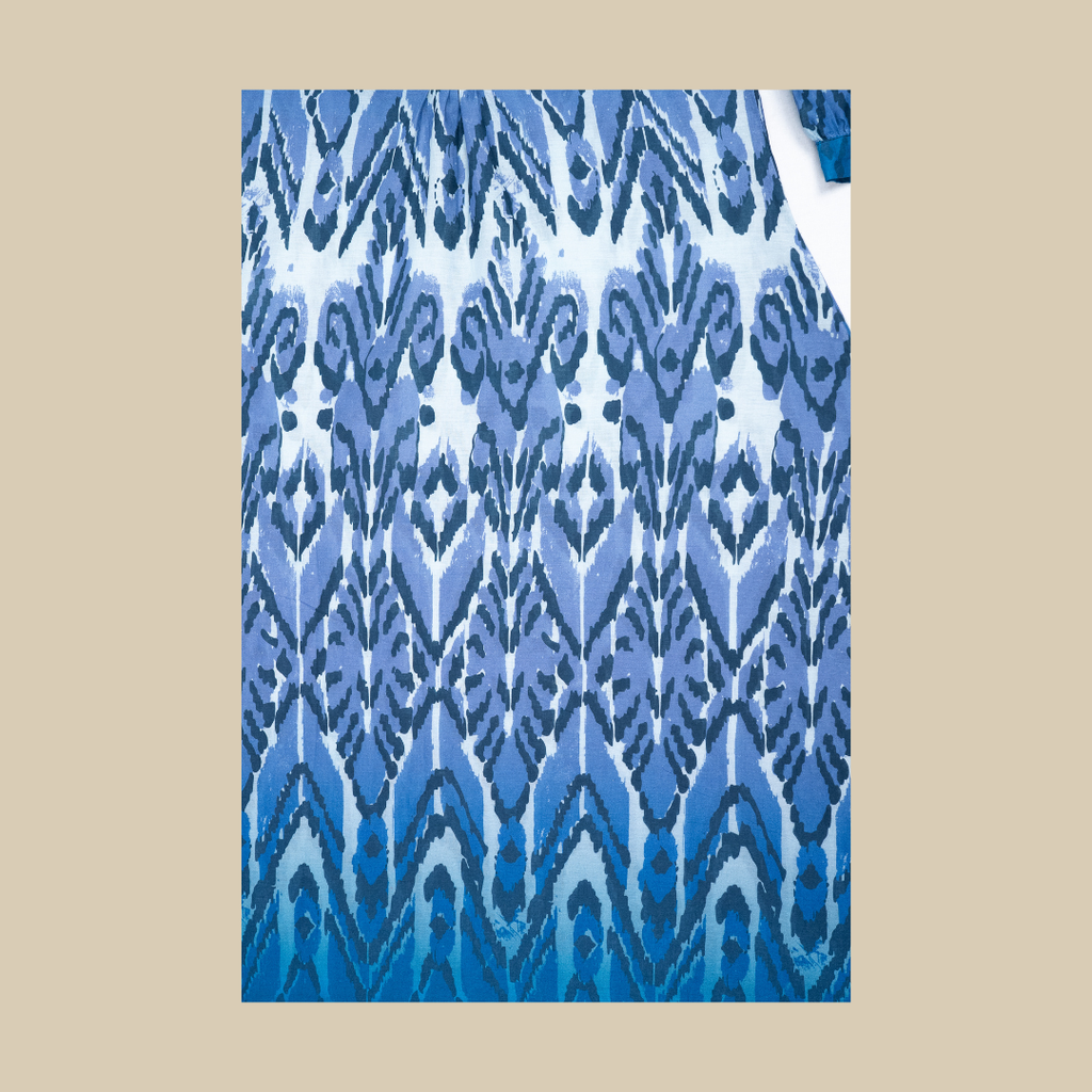 Low Slit, Buttoned Gathered Yoke Kurta with Pockets