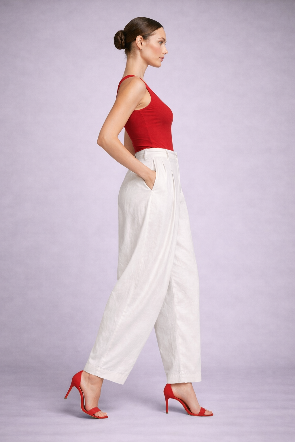 Pleated Pants with Pockets