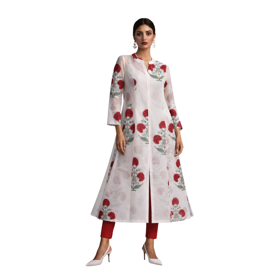 Princess Cut A-Line Kurta with Pockets