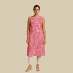 Floral Sleeveless Printed Kurta