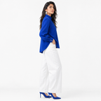 Pintuck High-Neck Semi Formal Shirt