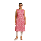 Floral Sleeveless Printed Kurta