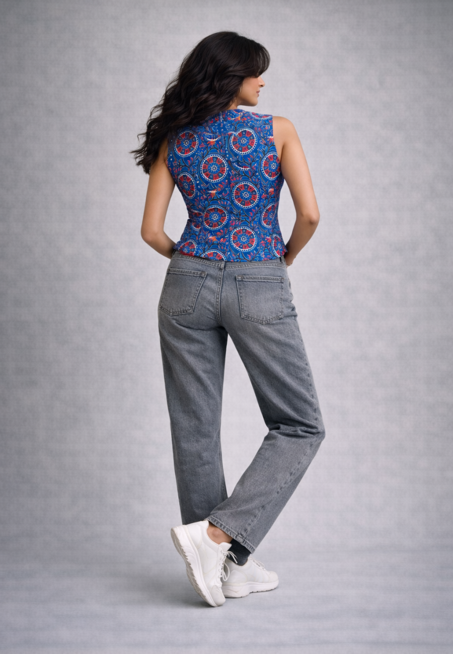 Structured Sleeveless Waistcoat / Vest