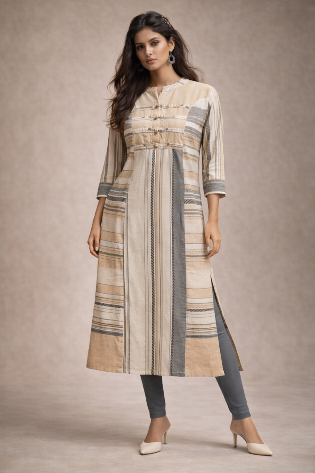 Knotted Yoke Style Kurta