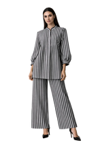 Co-ord’s - Pin-tuck style long sleeve shirt paired with semi palazzo pants