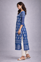 V Neck Relaxed fit Kurta with Princess Yoke and Gathers