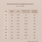 Box Pleated Flared Palazzo with Pockets