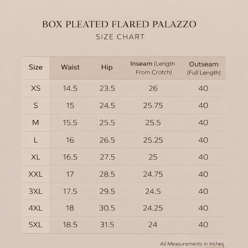 Box Pleated Flared Palazzo with Pockets