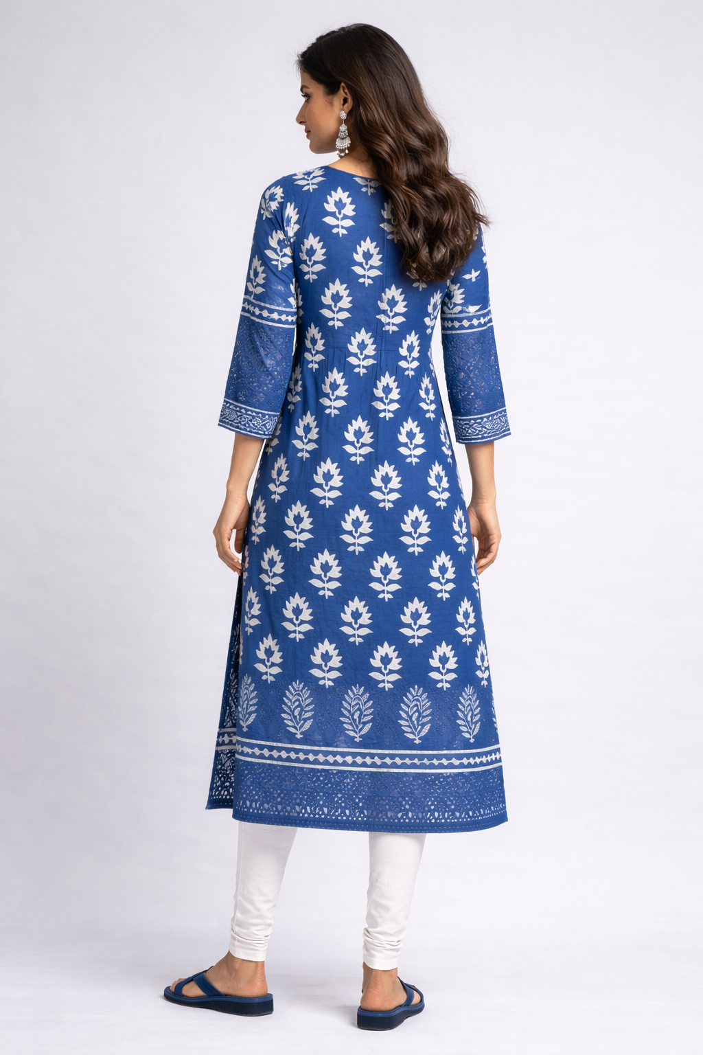 V Neck Relaxed fit Kurta with Princess Yoke and Gathers