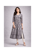 V Neck Relaxed fit Kurta with Princess Yoke and Gathers