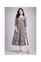 V Neck Relaxed fit Kurta with Princess Yoke and Gathers