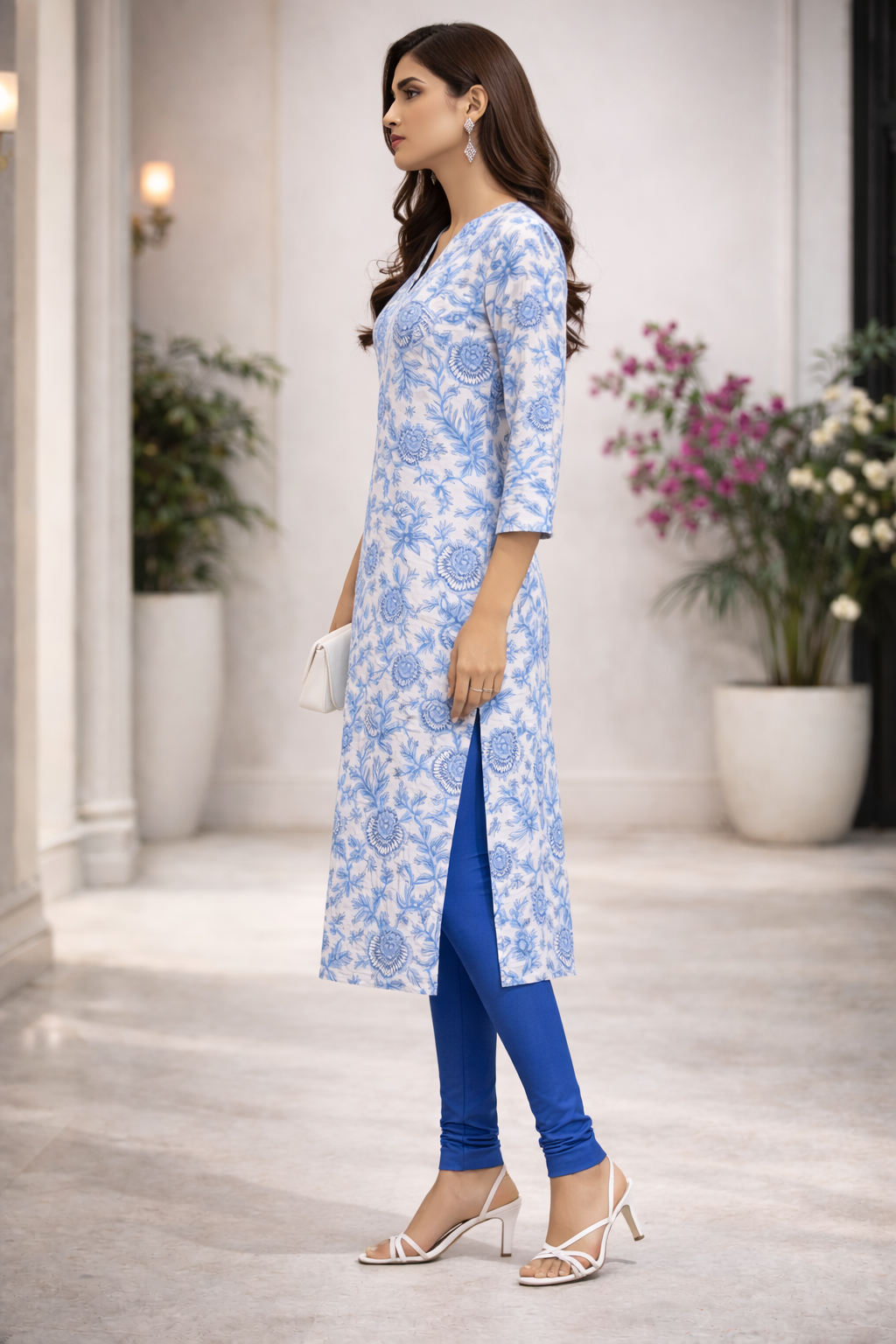 Regular Kurta with V neck