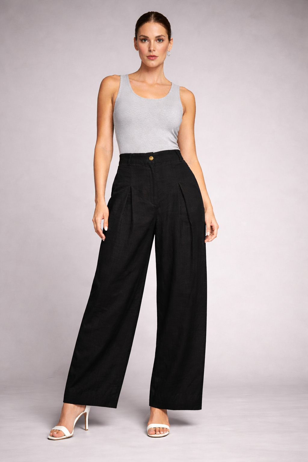 Pleated Pants with Pockets