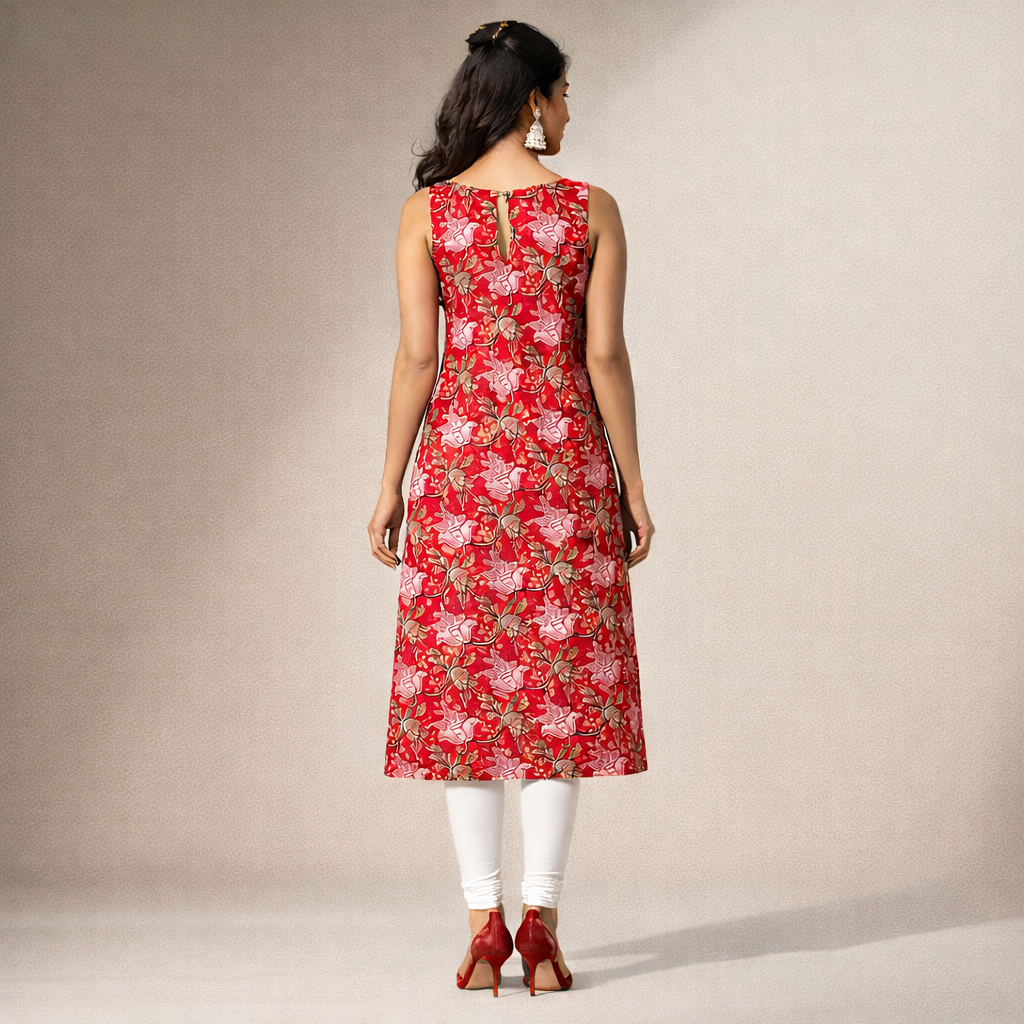 Sleeveless Printed Kurta