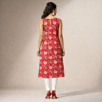 Sleeveless Printed Kurta