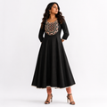 Panelled Flared Anarkali with Lace Embroidered Yoke