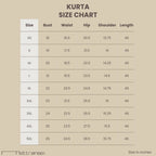 3 Pcs Set - Kurta with Pin tuck yoke Co-ords with Patiala Pants & Printed Linen Cotton Hand  Blocked Dupatta